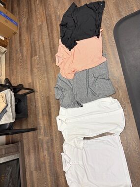 Mixed Polo Shirt Bundle - Black, Coral Stripe, Gray, White